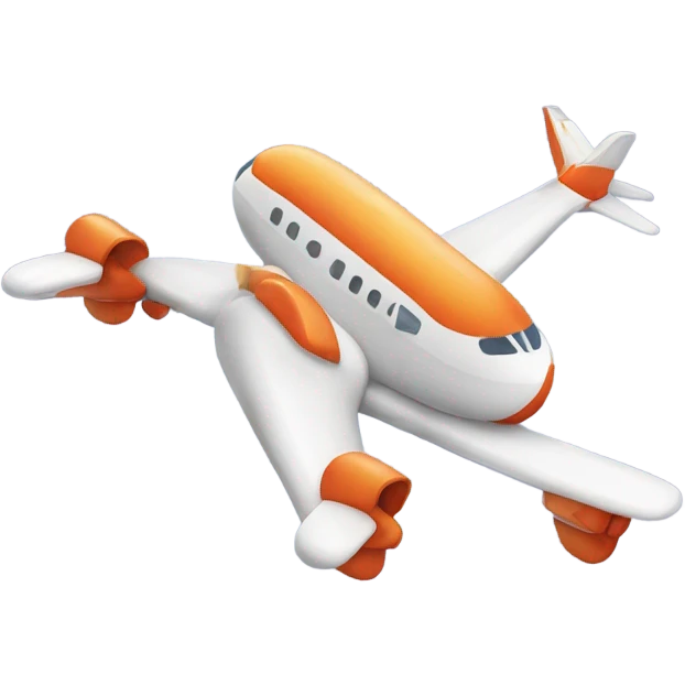 I need to have a cartoon airplane that says the letters "TWM" on it emoji