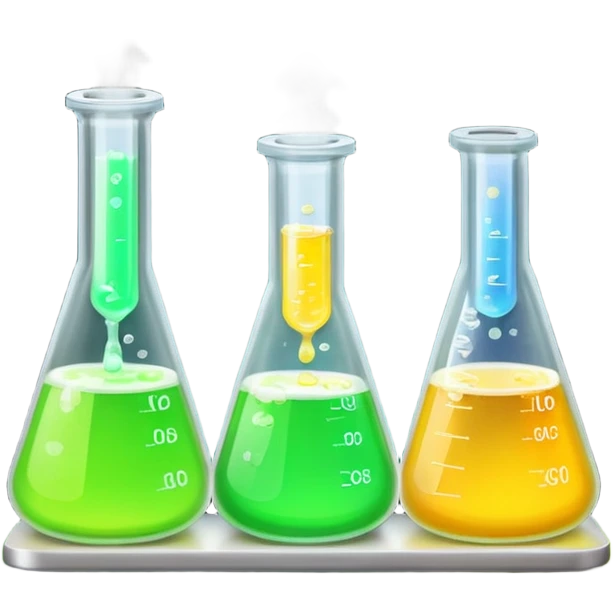 hi-lighters lemon baking soda uv light glowing formula in beaker/ test tube and baking soda in lab emoji