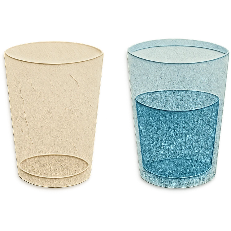 empty glass and with water emoji