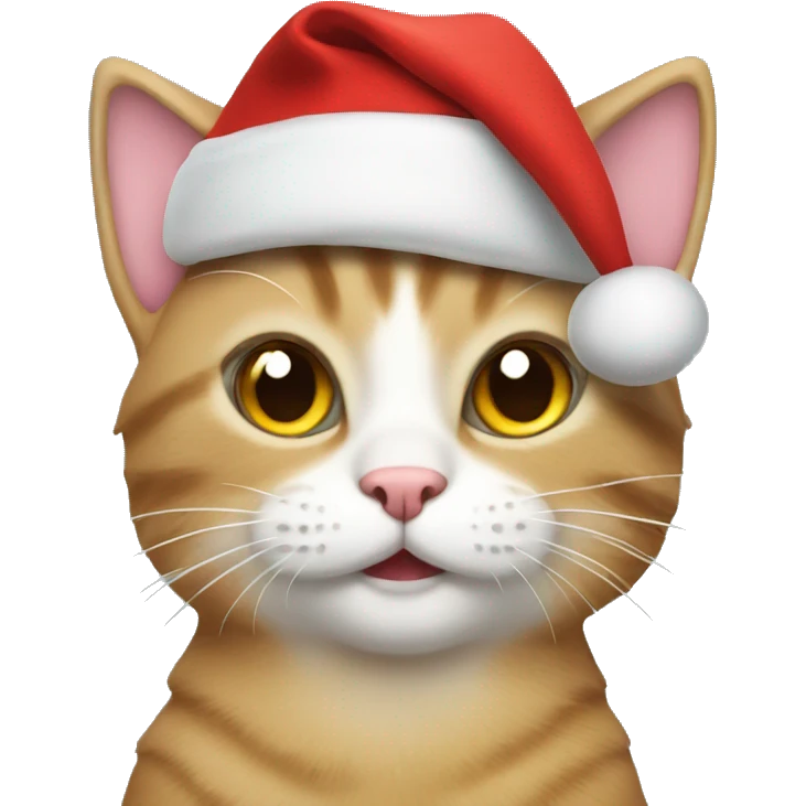 Cat in Santa hat emoji