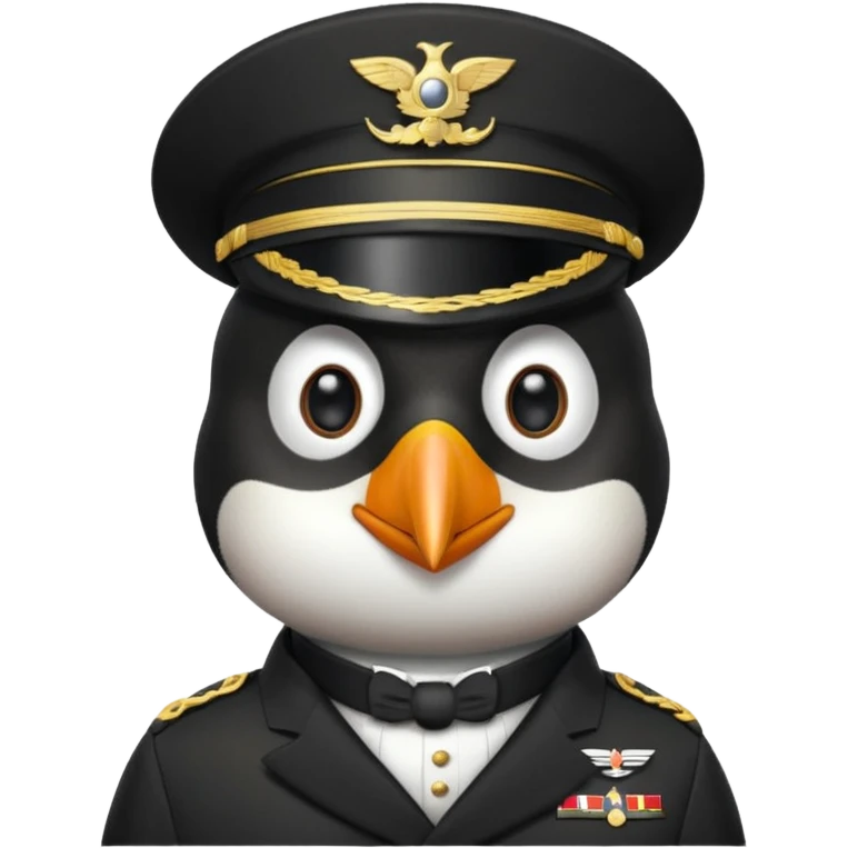 classy penguin soldier emoji