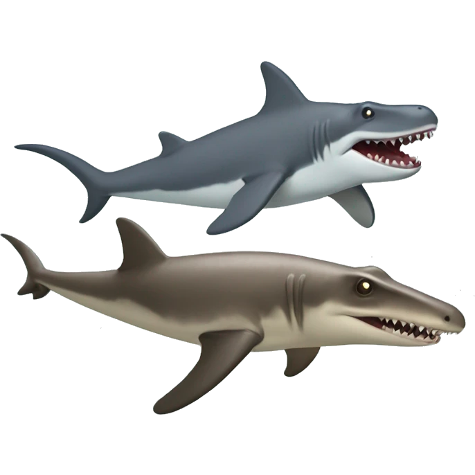 ankolysaurus and hammerhead shark vibing together emoji