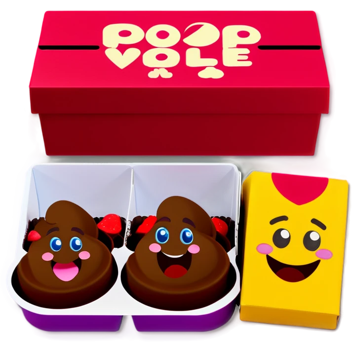 poop emoji valentines chocolates box emoji