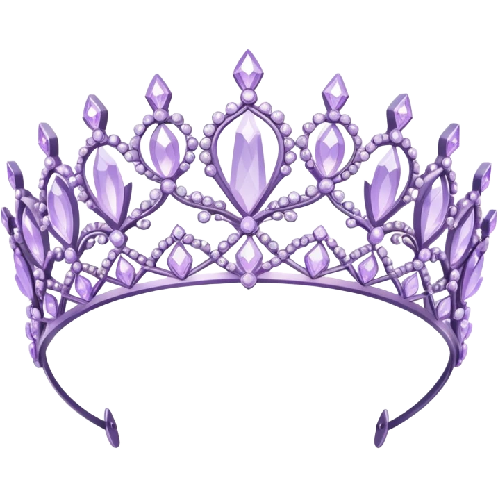 Pastel purple crystal tiara emoji