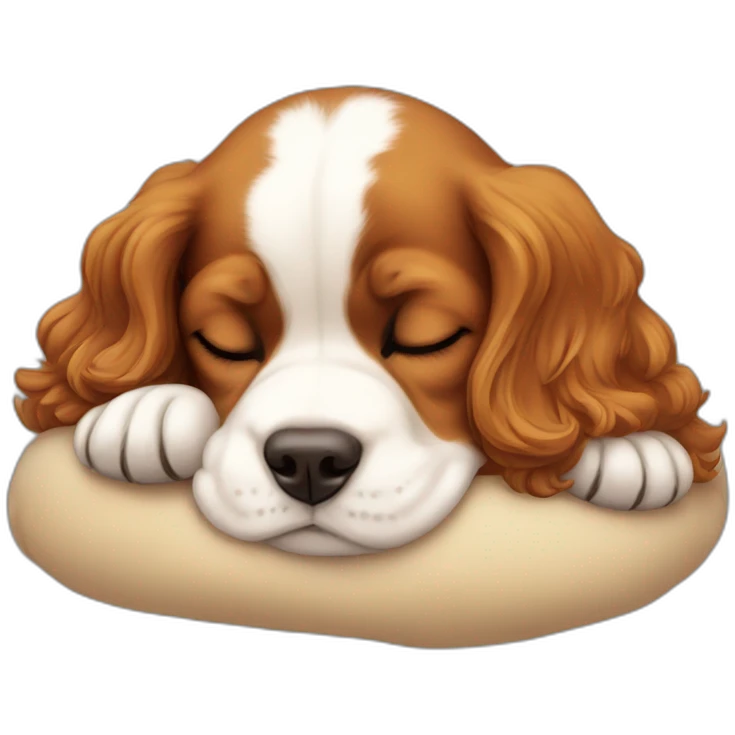 sleeping king charles puppy emoji