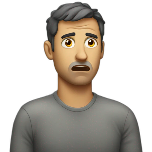 exasperated man emoji