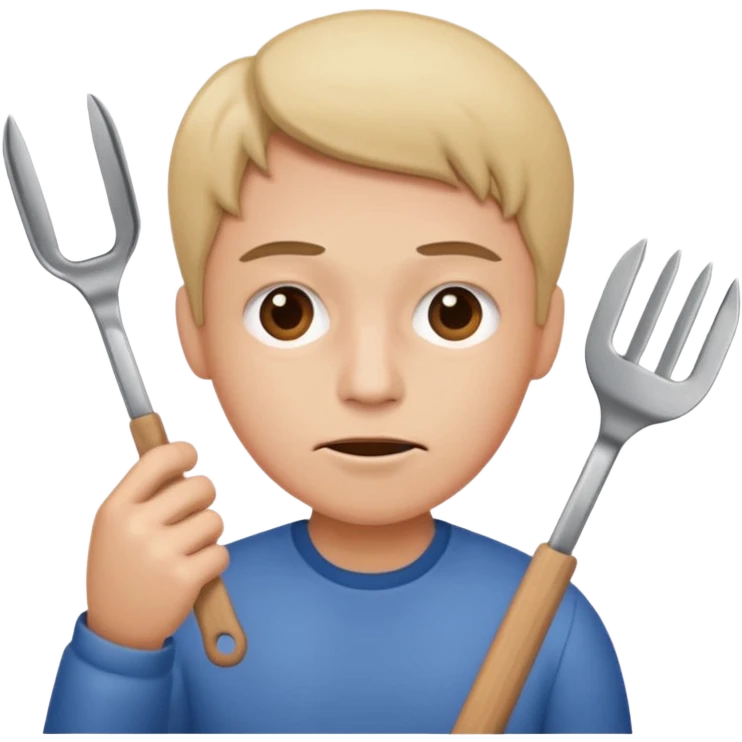tired face with tongs in one hand  emoji