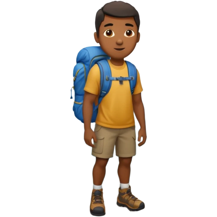 backpacked mountain black man emoji
