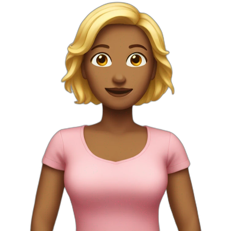 woman t-pose emoji