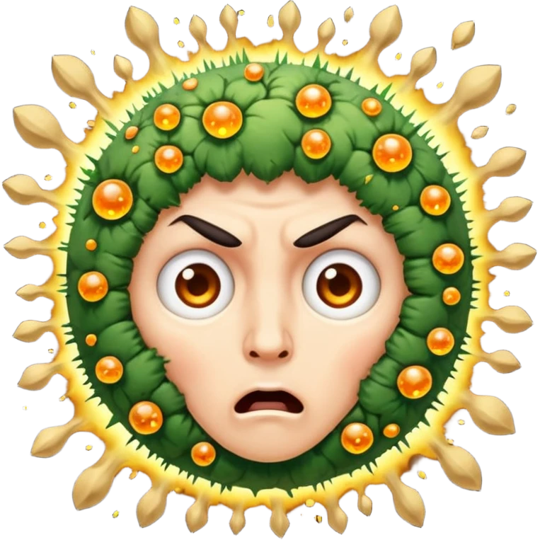 mystic druid shocked face with exploding spores emoji