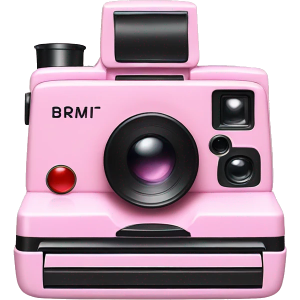 pastel pink polaroid shot emoji