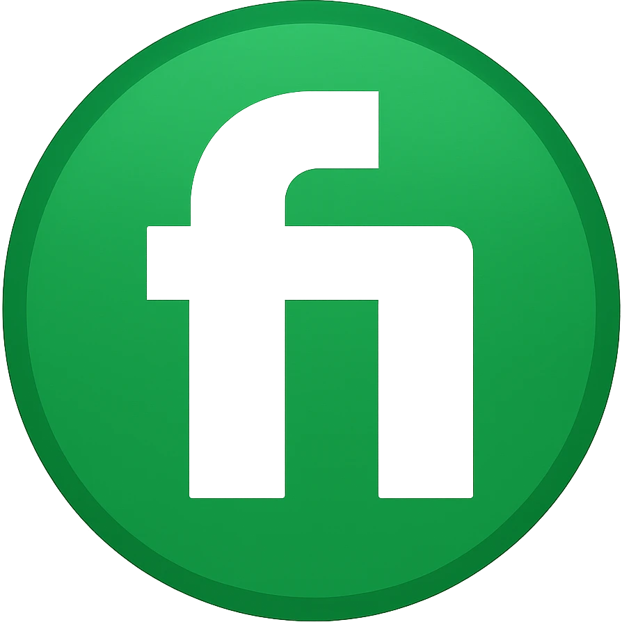 Convert this logo into a simple, round, and recognizable emoji style with a green and white color scheme. Remove any text and keep the design clean and minimalistic, suitable for an emoji. emoji