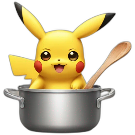 Pikachu cooking emoji