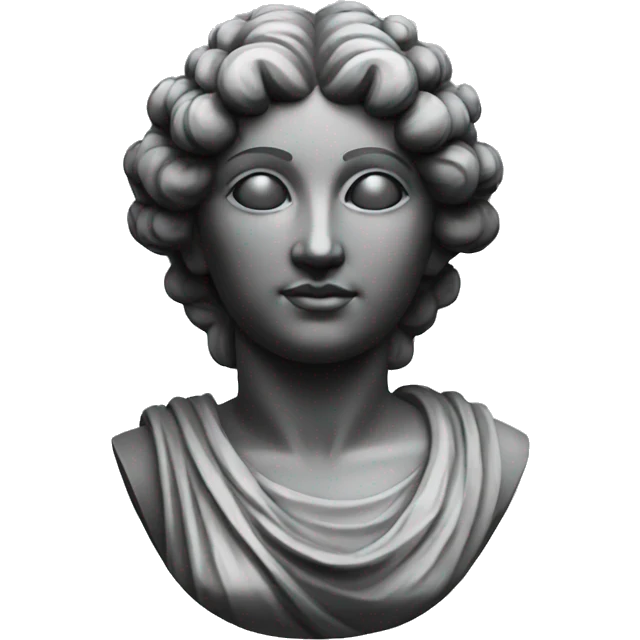greek statue of a woman made out of obsidian emoji