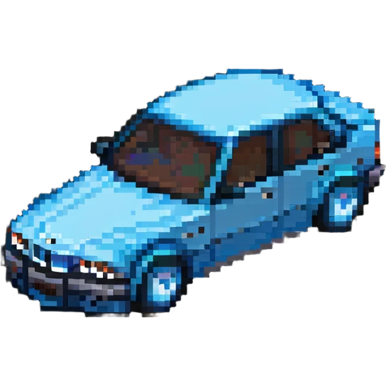 blocky Minecraft BMW car emoji