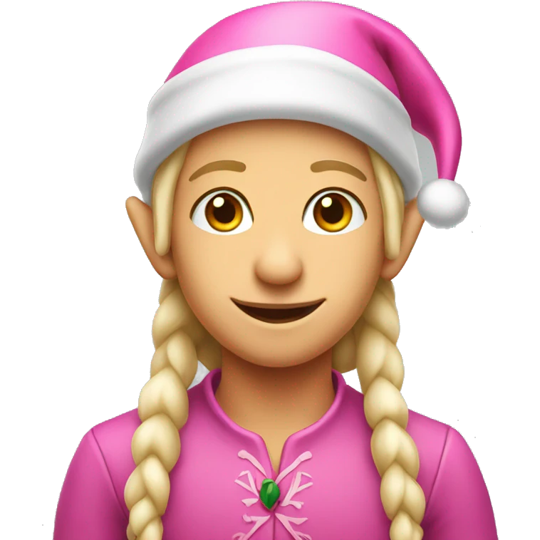 elf with pink hat emoji