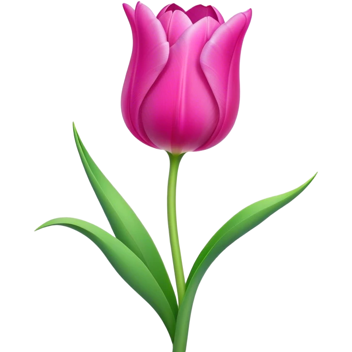 Cinematic Realistic Tulip Emoji, Elegant and simple, with soft, smooth petals in shades of pink and purple, gently curved and reaching upward. The slender green stem contrasts against the delicate bloom, while surrounding greenery adds a peaceful touch. Soft glowing outline, capturing the essence of springtime beauty and grace in a delicate tulip. emoji
