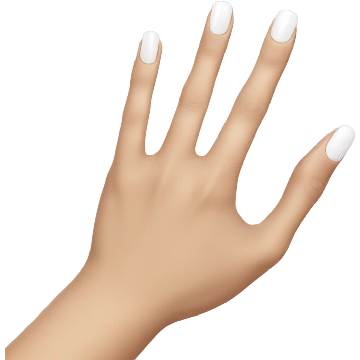 Short white nails emoji