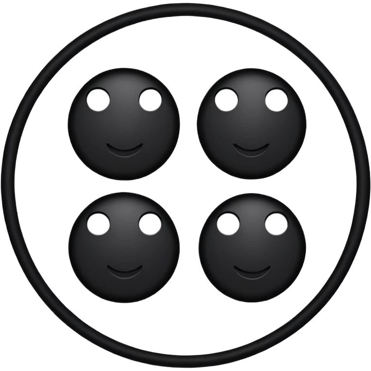 Make to round circles and one long line emoji