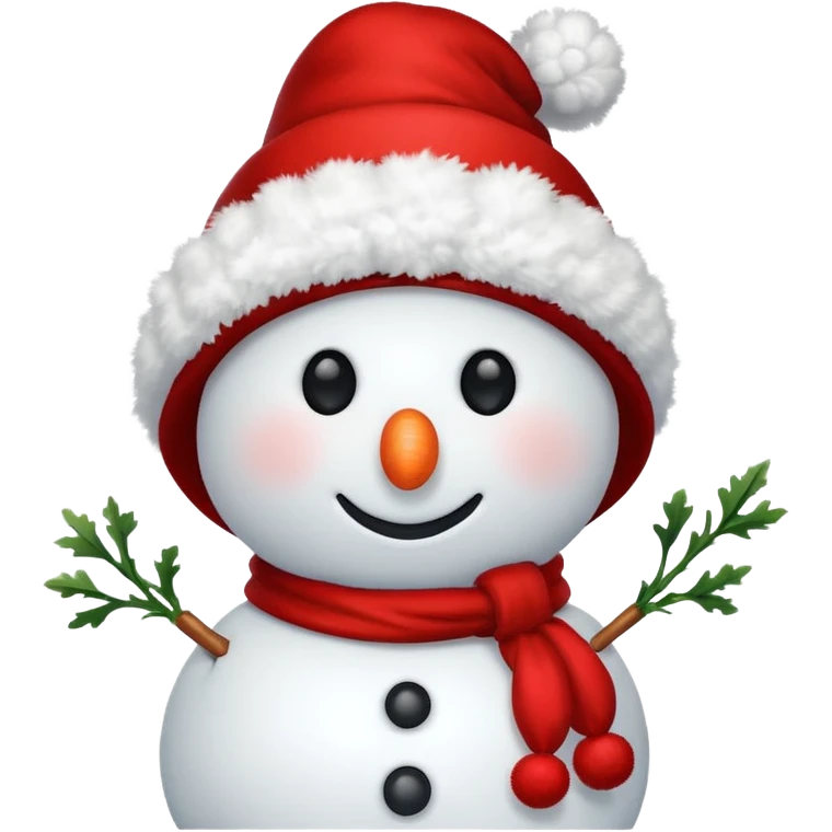 snowman with christmas hat emoji
