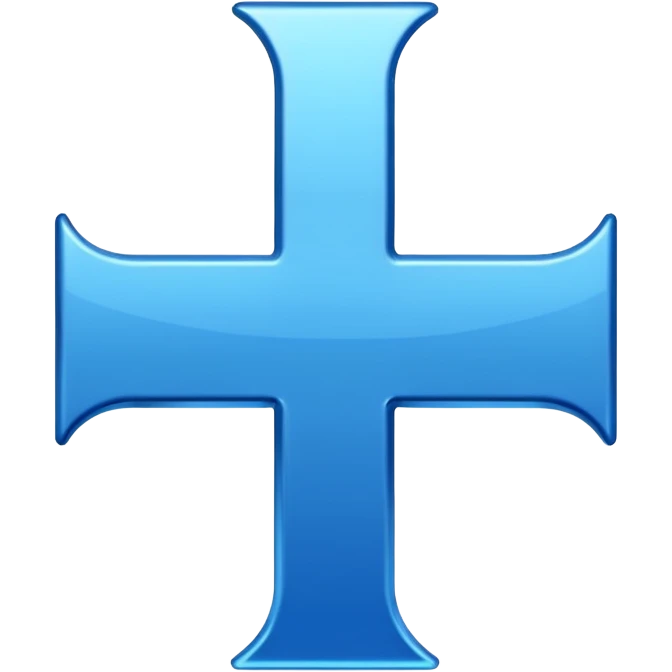 Blue plus(addition) symbol emoji