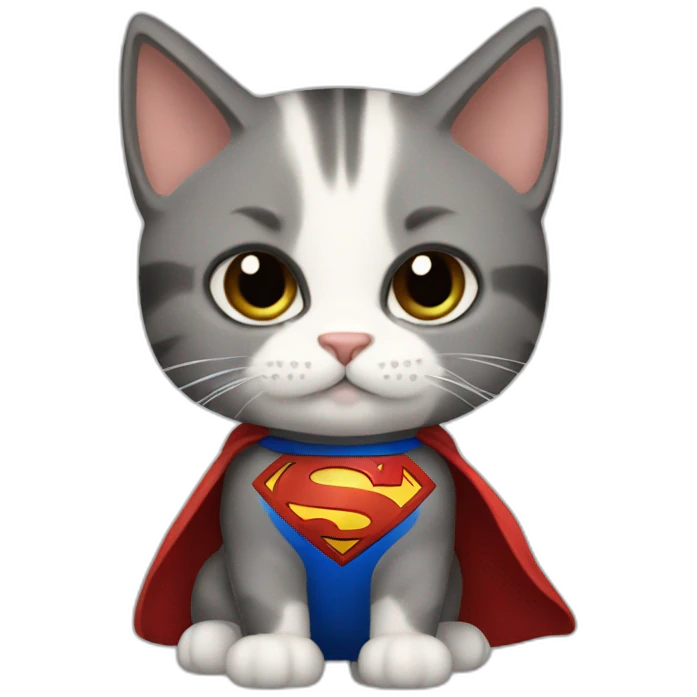 Superman cat emoji