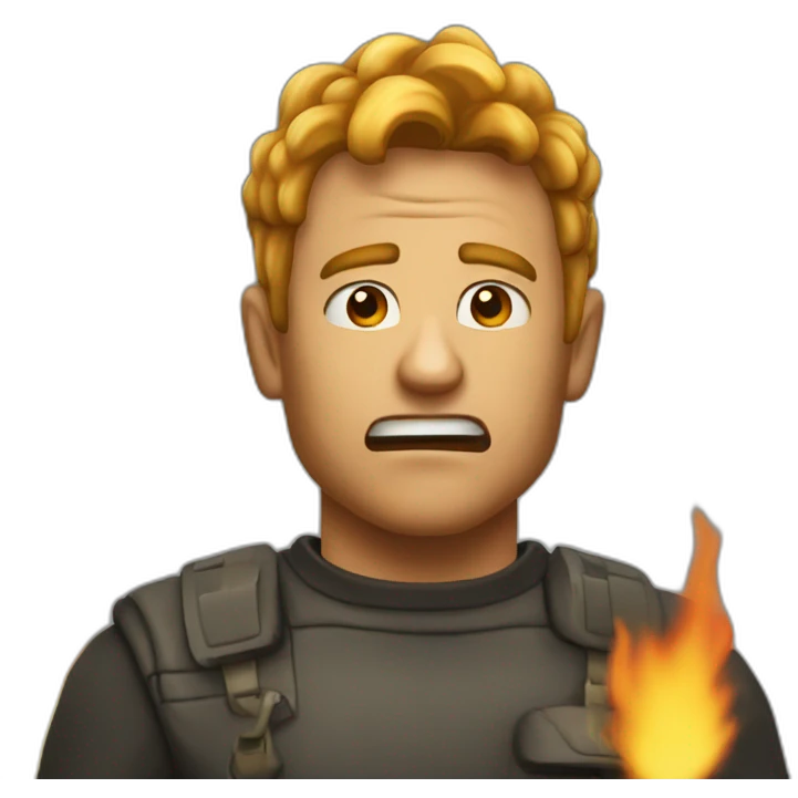 Bicker on fire emoji