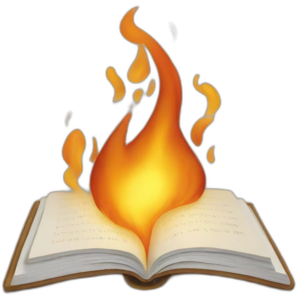 Burning the math book emoji