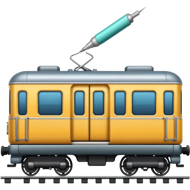 A train that has needles in it emoji