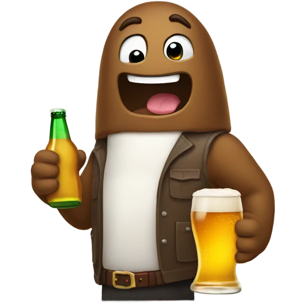 Liver drinking a beer emoji