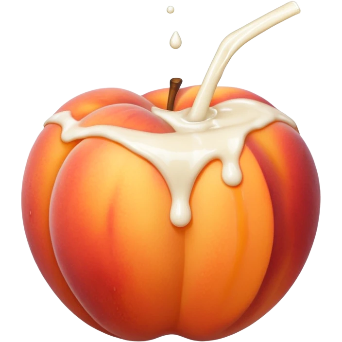 Peach with milk dripping  emoji