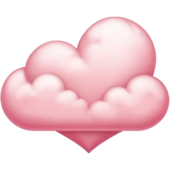 pink heart + cloud emoji