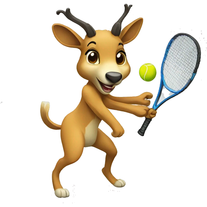 Chamois playing tennis emoji