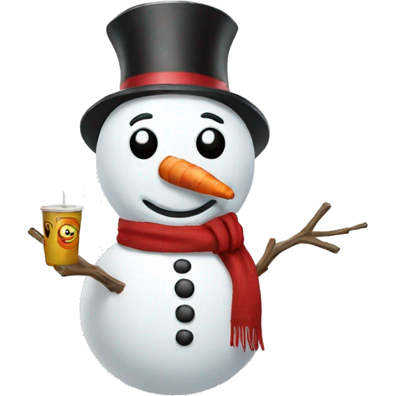 Snowman with cigarette  emoji