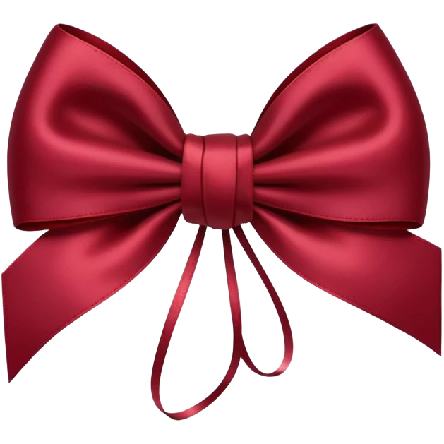 Wine red color bow emoji
