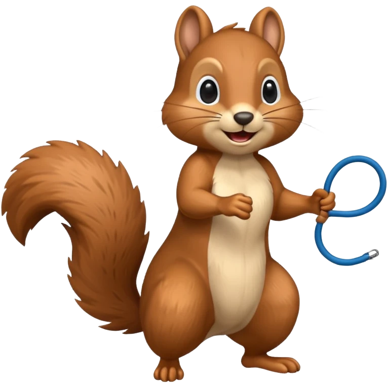 Squirrel jump rope emoji