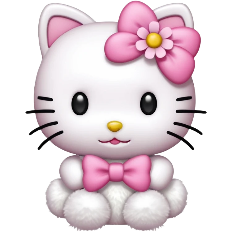 Hello kitty with a flower  emoji