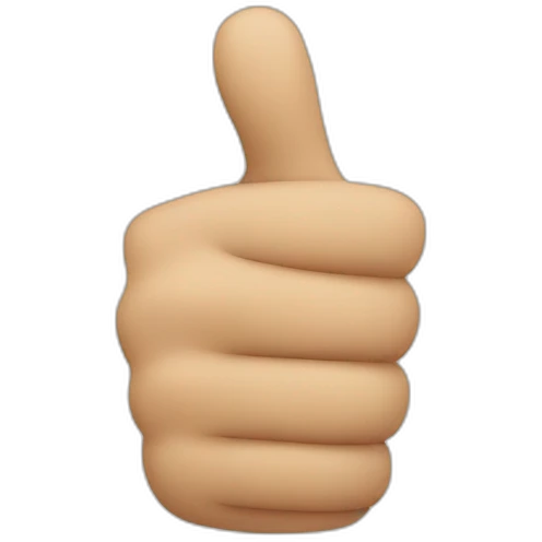 hand thumb up but thumb is a hook emoji