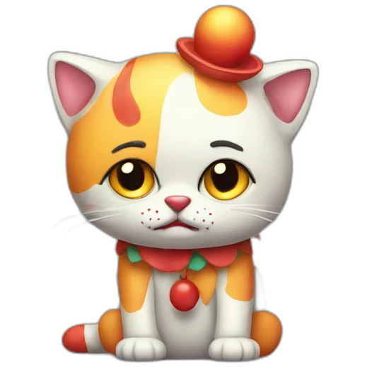 sad clown cat emoji