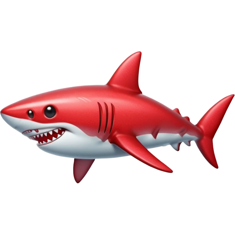 red glitter shark emoji