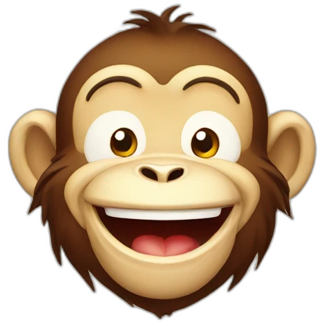 happy monkey with sunlight emoji