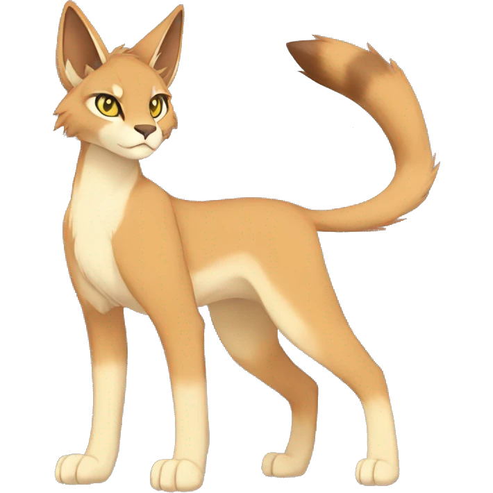 Anthro Sona-Fakemon Lynx-Caracal Full Body emoji