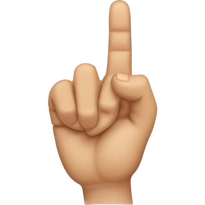Bend index finger of hand make emoji emoji