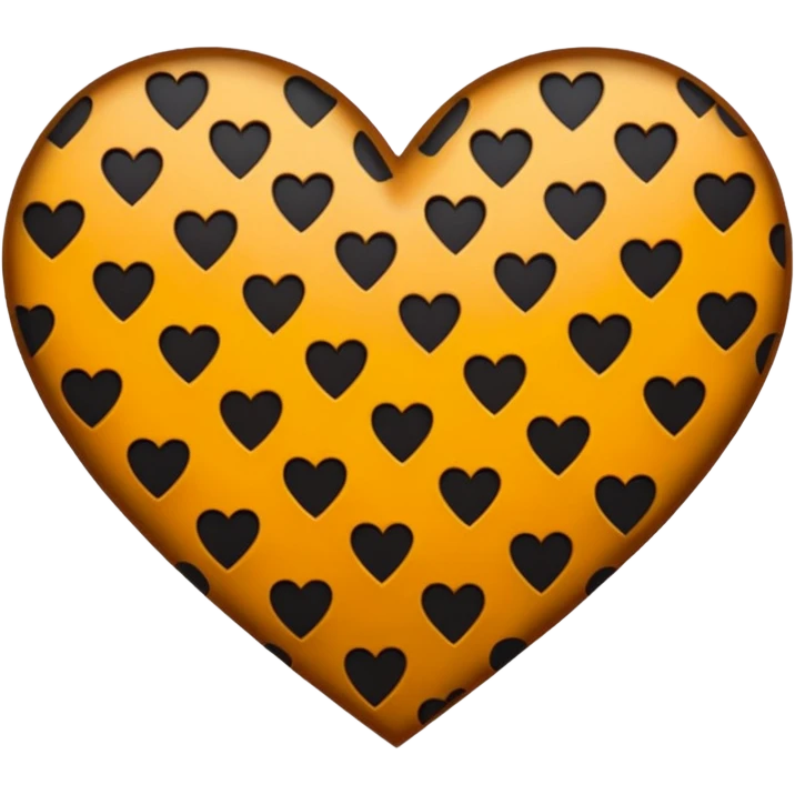 heart emoji with cheetah print  emoji