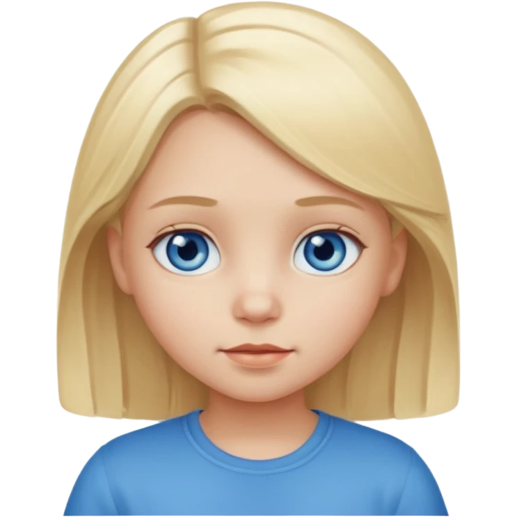 мила дівчинка зі  світоим русим волоссям emoji