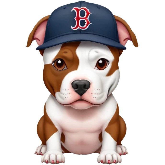 Boston Red Sox hat pit bull terrier emoji