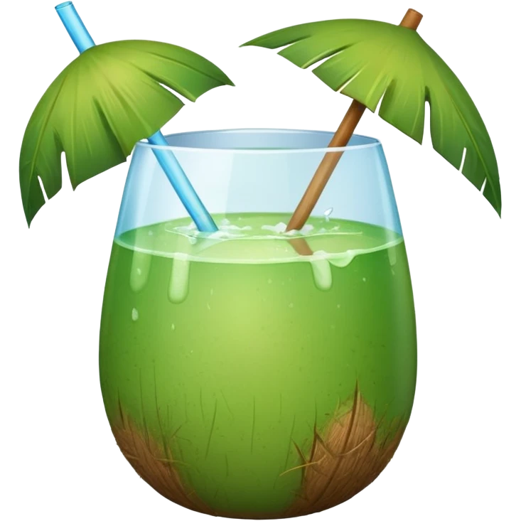 Green Coconut water emoji