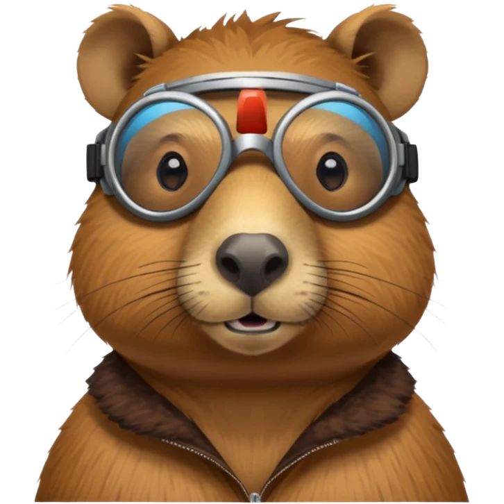 Capibara con gogles emoji