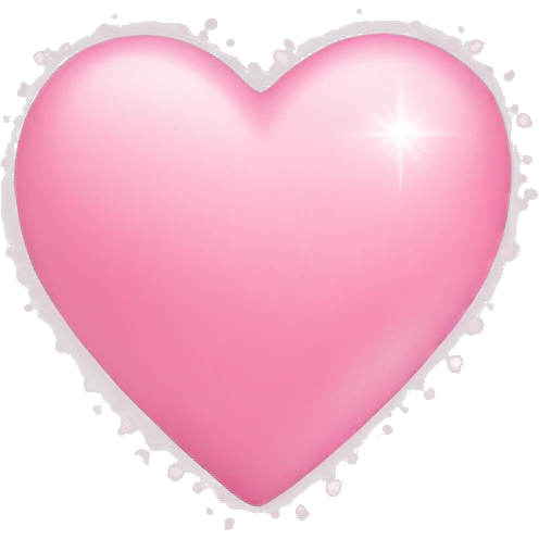 Light pink hearts and sparkles  emoji