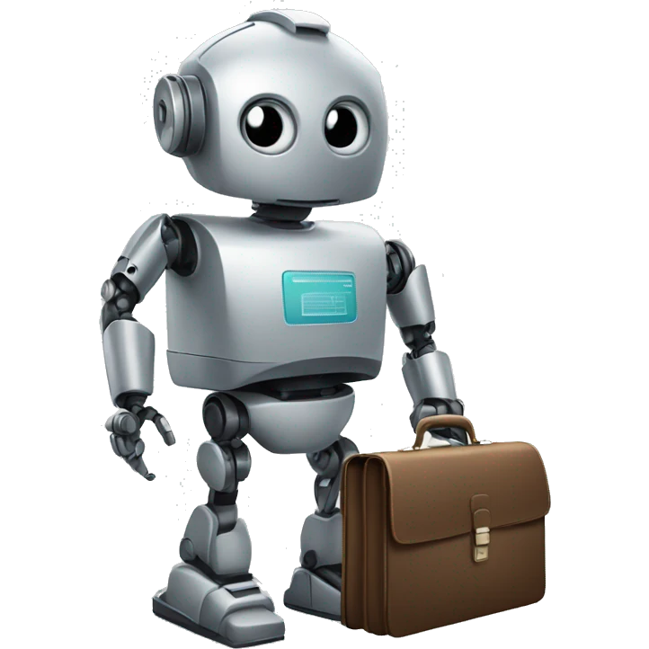 robot holds briefcase emoji